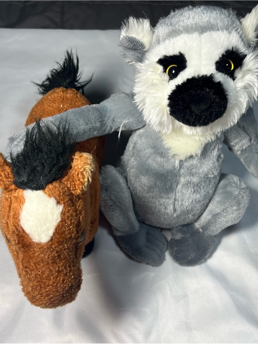 Ganz Webkinz lot of 2 plush stuffed animals including Ring-Tailed Lemur Horse